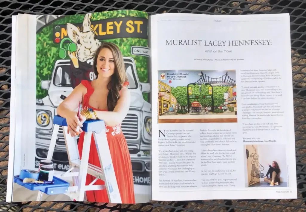 Talk magazine spread