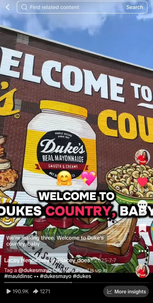 Dukes mayo mural post
