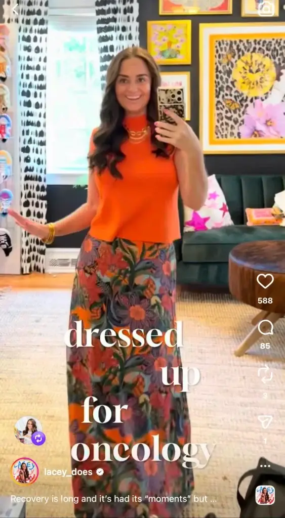 Lacey dressed up