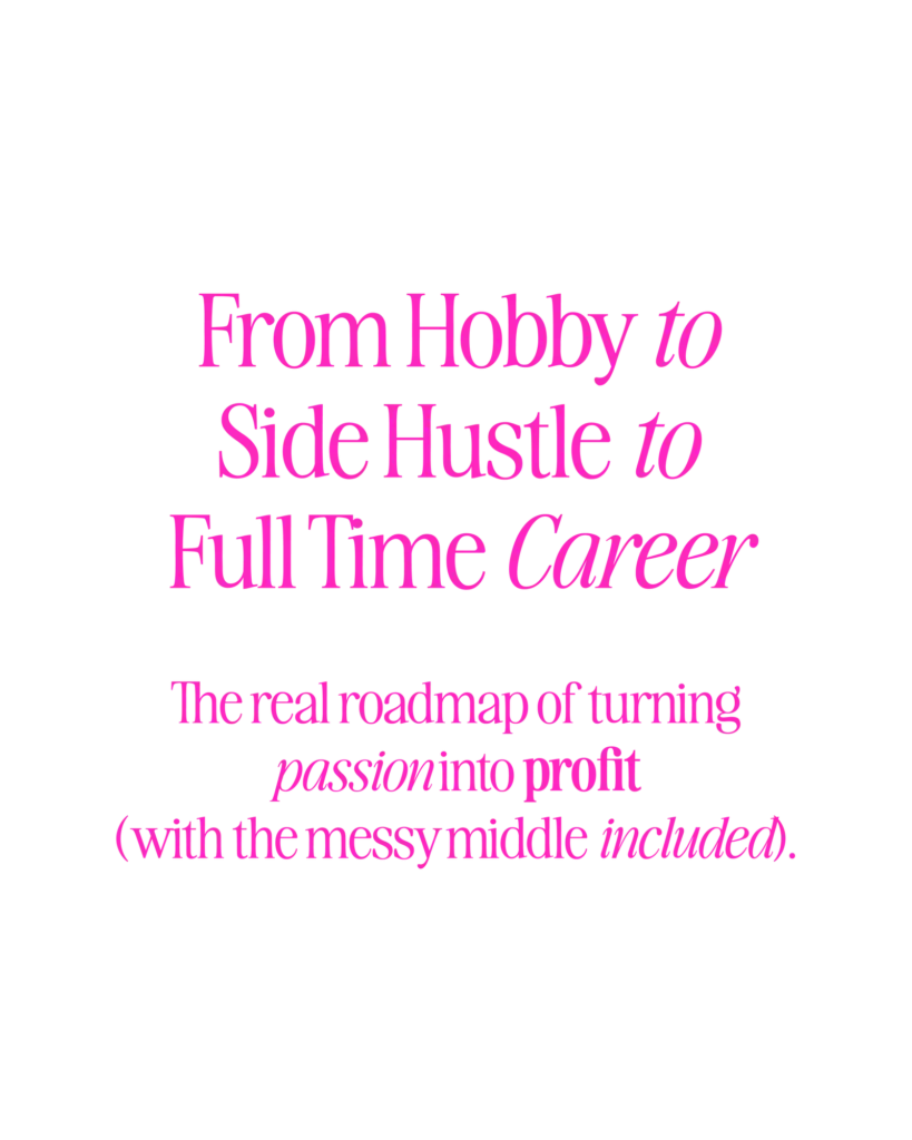 hobby to side hustle graphic