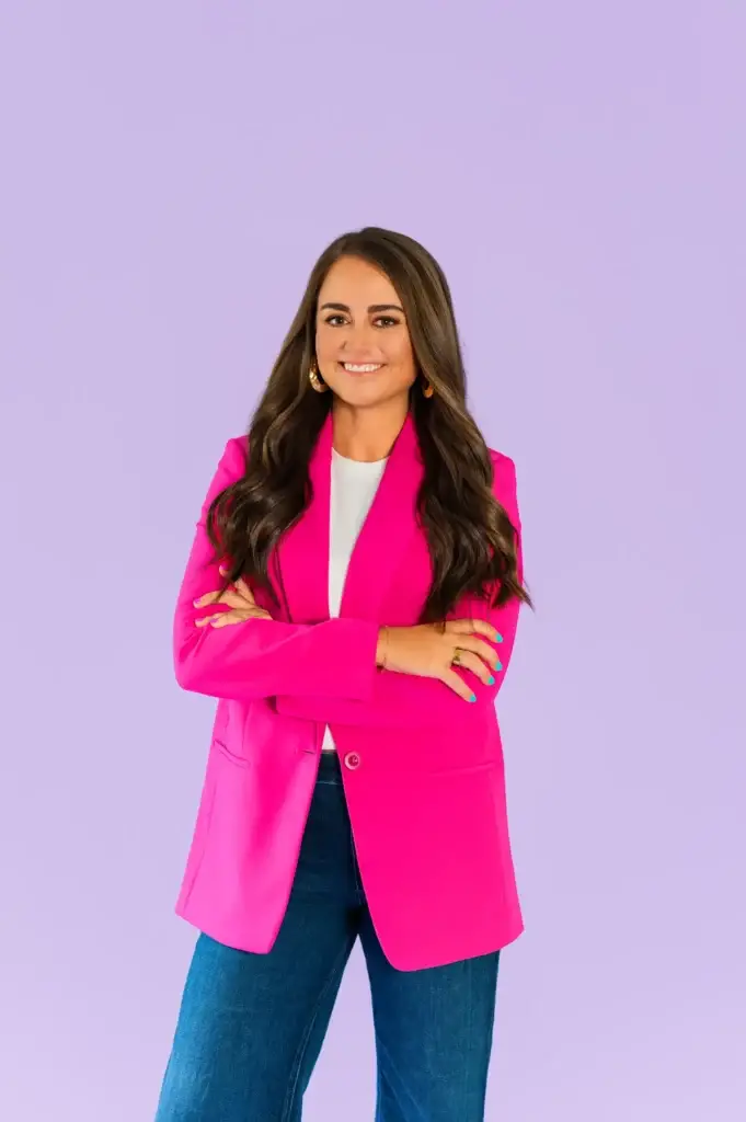 Lacey in pink jacket